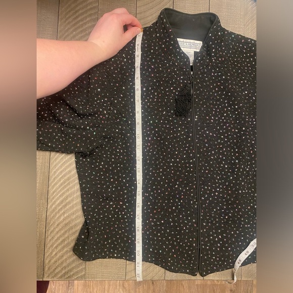 Jessica Howard vintage sparkly jacket with tassel zipper pull - Picture 6 of 8